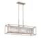 Designers Fountain Linares 60 Watt 4 Light Aged Platinum Linear Pendant with Crystal Prisms Shade 87438-AP - alternate 1